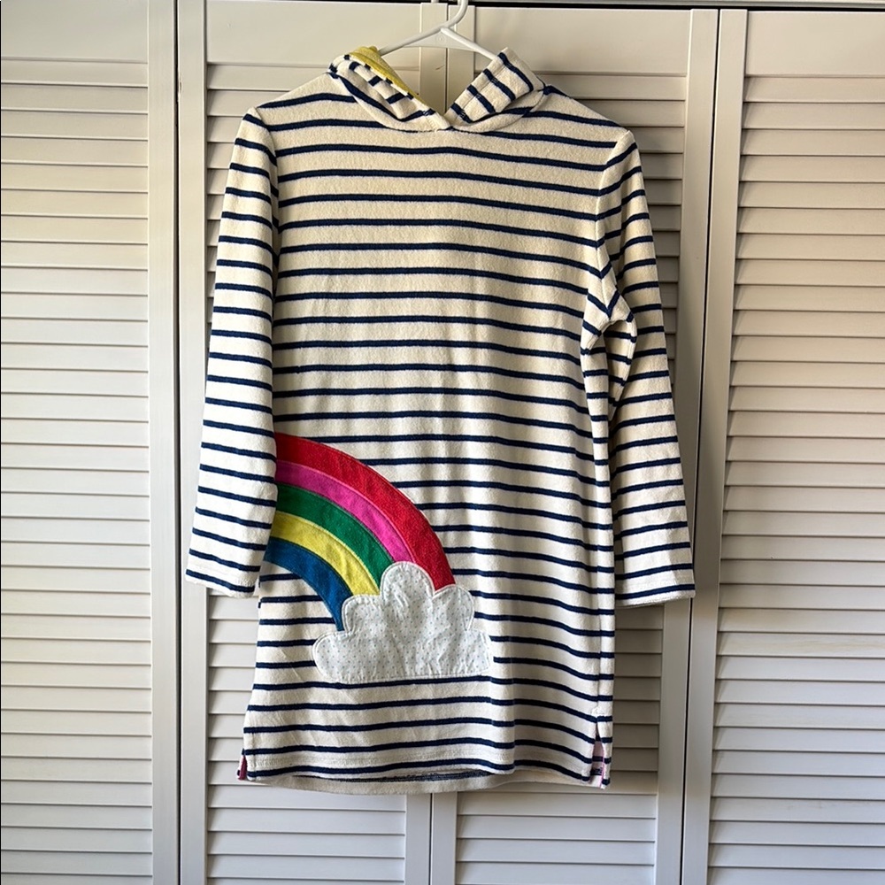 Mini Boden Appliqué Towelling Dress / Swim Cover Up (11-12)